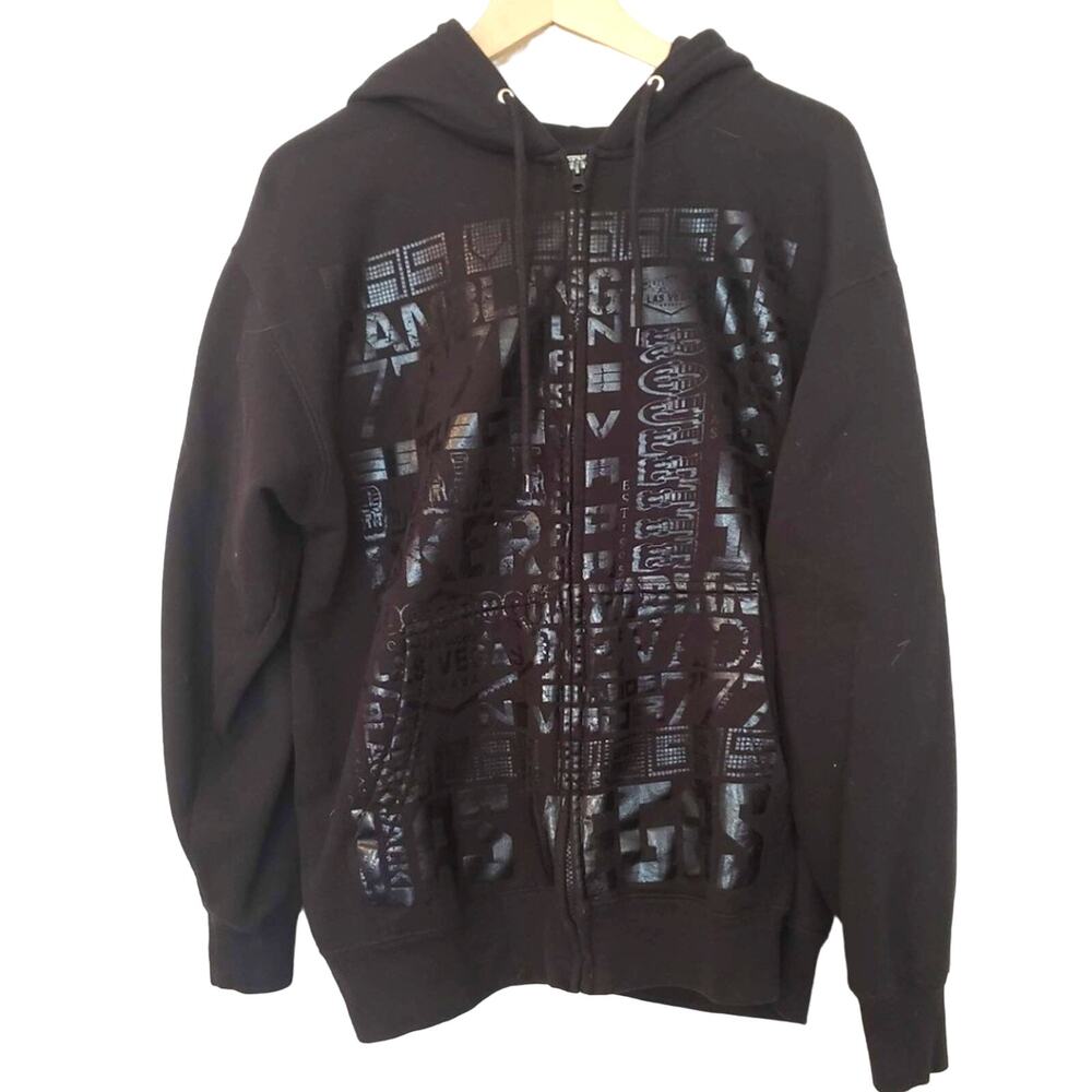 XNT Hooded Full Zip Jacket - Black Hoodie - Mens L